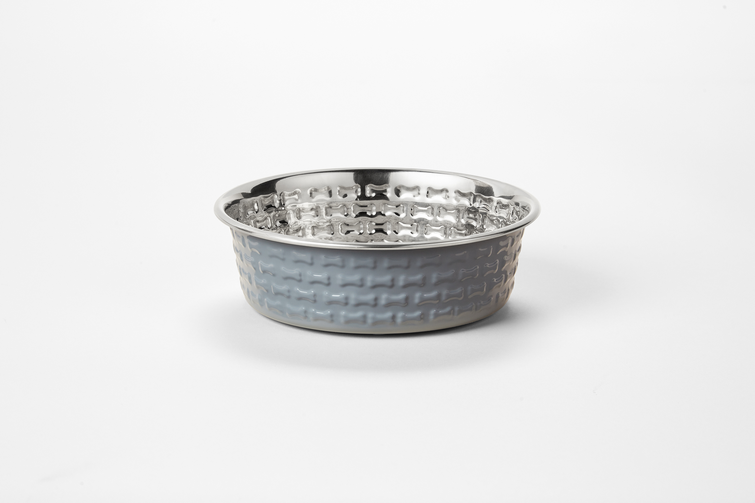 The stainless steel bowl - grey charcoal — Boutiques d'animaux Chico